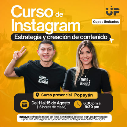 Domina Instagram y crea contenido que genere resultados - Curso Presencial en Popayán 5 días