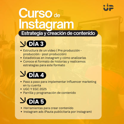 Domina Instagram y crea contenido que genere resultados - Curso Presencial en Popayán 5 días